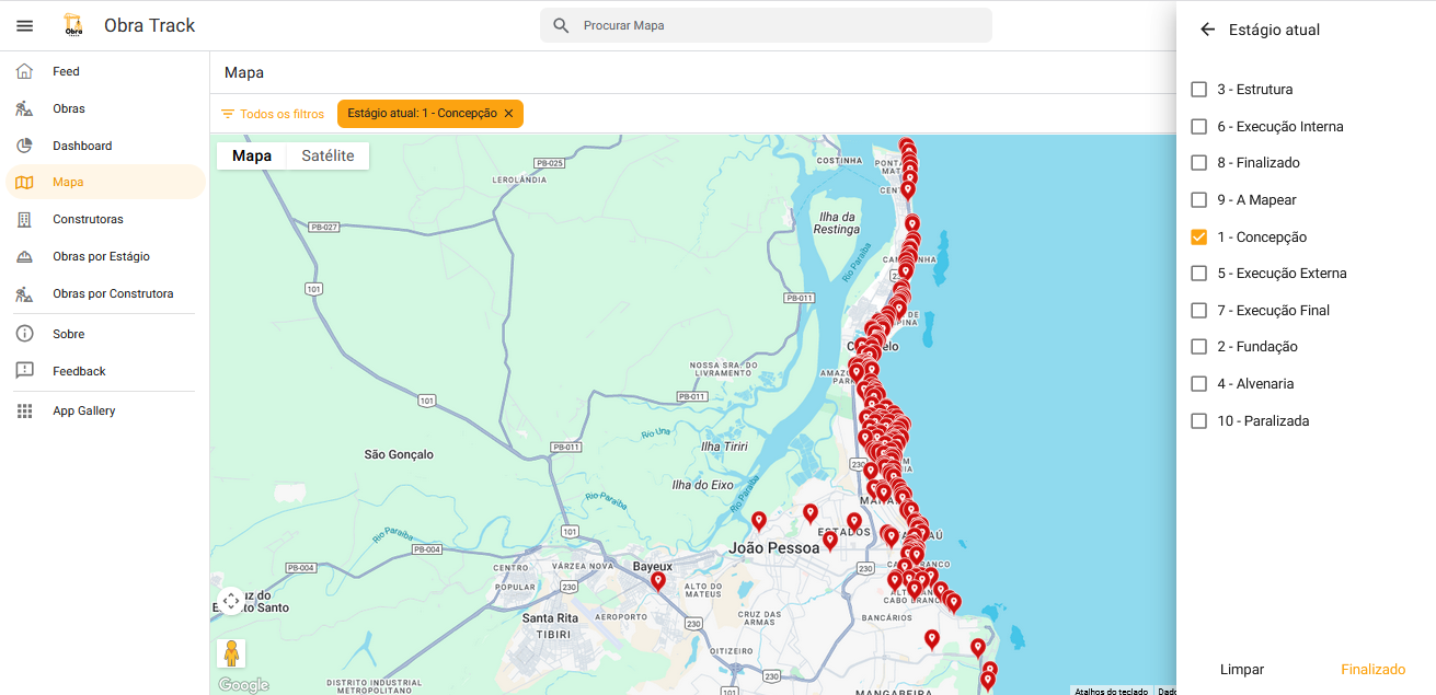 Dashboard Obra Track